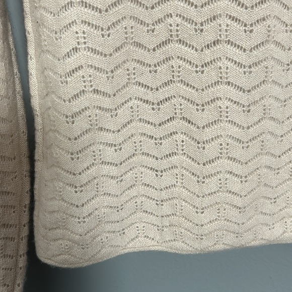 NakedCashmere Cream / Off white Mock Neck Long Sleeve Cashmere Sweater size M - Picture 3 of 11